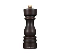 Cole & Mason H233078 London Madera de Chocolate Molinillo de Sal, Precision+/Molienda Ajustable, Madera de Haya, 180mm, Incluye 1 x Molino, Garanzia del Meccanismo a Vita
