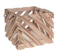 Colección HOME STYLING. Caja de madera. Caja de almacenamiento. Maceta para plantas de interior. 37x37x25,5 cm