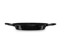 Colección Ja-Sper de Acero Esmaltado | Paellera valenciana Ø 28 x 3,6 cm (3 r) | Apta para Inducción, Vitrocerámica y Horno | para Arroces, Guisos y Salteados sin PFOA | Color Negro