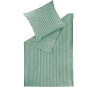 Colección "Schöner Wohnen" - Ropa de cama de invierno, diseño "Soft Stripe", color salvia, 155 x 220 cm