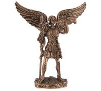 Colección Veronese Arcángel Gabriel en miniatura con trompeta y cruz, color bronce
