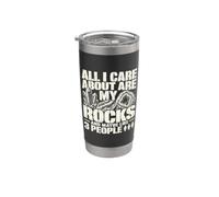 Coleccionista de rocas de geología angustiada Todo lo que me importa son mis Vaso térmico de acero inoxidable de doble pared