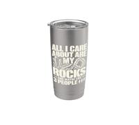 Coleccionista de rocas de geología angustiada Todo lo que me importa son mis Vaso térmico de acero inoxidable de doble pared