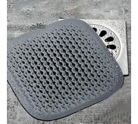 Colector de filtro de pelo de drenaje de suelo de silicona, tapón de filtro para fregadero de cocina, cubierta de colador de drenaje para bañera y ducha, suministros de baño B Gray