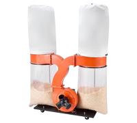 Colector de polvo VEVOR, caudal de aire de 781,54 m³/h, colector de polvo móvil con bolsa de recolección de 80 litros, filtración de bolsa de 2,5 micras, contenedor móvil de polvo de madera para la in
