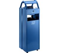 Colector de residuos con cenicero y tejadillo protector contra la lluvia VAR, capacidad 35 l, A x H x P 300 x 960 x 250 mm