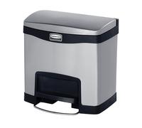 Colector de residuos con pedal SLIM JIM® Rubbermaid, de acero inoxidable