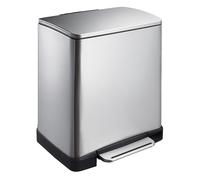 Colector de residuos de acero inoxidable con pedal, angular EKO, capacidad 20 l