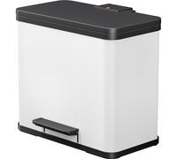 Colector de residuos ecológico con pedal Hailo, duo Plus L, capacidad 9 + 17 l