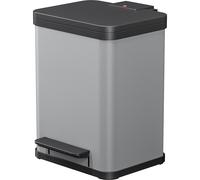 Colector de residuos ecológico con pedal Hailo, duo Plus M, capacidad 2 x 9 l