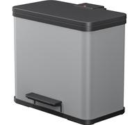 Colector de residuos ecológico con pedal Hailo, trio Plus L, capacidad 3 x 9 l