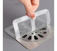 Coletores de pelo desechables para cubiertas de drenaje de ducha de malla de ducha, filtro de fregadero de suelo, pegatinas de malla, accesorios de baño 6pcs
