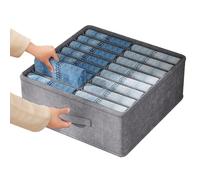 Colexy Organizador Armario Ropa,Organizadores Plegables para Armario, Cajas Organizadoras Armarios con Asa, Cajas Almacenamiento Plegable de Tela,para Jeans,Bufanda,Camisetas Separadores De Cajones