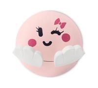 COLGADOR ADHESIVO INFANTIL DISEÑO CARA ROSA. INOFIX