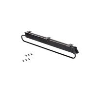 EMUCA - Perchero colgador extraíble para armario o vestidor, percha extensible de largo 800mm, acero y plástico, negro