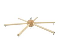 Colgador móvil para cuna, Kit móvil de bricolaje de madera Natural, colgador de campanas de viento para colgar en la pared del hogar del bebé, balcón, Kit de bricolaje para cuna