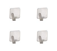 Oryx Hogar – Colgador Inoxidable Pequeño Adhesivo – Blíster 4 unidades