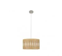 Abrila Alexandra Níquel/Madera Clara - Colgante Moderno 1Xe27 30 Cm