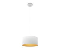 Colgante anuska 1xe27 blanco/blanco-oro regx30x30 cm