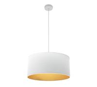 Colgante anuska 1xe27 blanco/blanco-oro regx50x50 cm