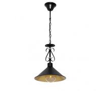 Colgante azalea 1xe27 negro/oro regx26x26 cm