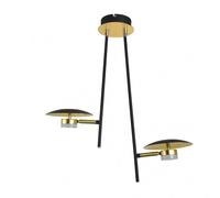 Colgante ciudad del cabo 2l 12w 4000k negro/oro 52x49x15 cm 1080 lm di
