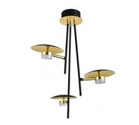 Colgante ciudad del cabo 3l 18w 4000k negro/oro 53x39x39 cm 1440 lm di