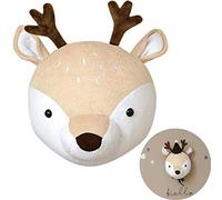Colgante de pared de animal hecho a mano, decoración de pared de cabeza de animal, arte de pared de guardería colgante de pared de guardería para niños, niñas, habitación de niños