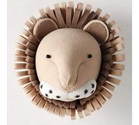Colgante de pared de animales, fieltro de lana, decoración de pared con cabeza de animal en 3D, arte de pared de guardería, decoración de habitación de guardería para niños, niñas, habitación de niños
