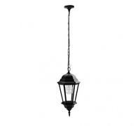 Colgante exterior aluminio regulus 1xe27 negro regx23x23 cm ip44