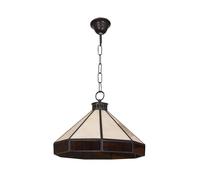 Colgante grande adarve 1xe27 negro/beis/marron regx34x34 cm