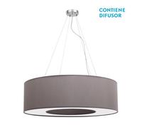 Abrila Haiti Cromo/Topo - Colgante Moderno 4Xe27 80 Cm