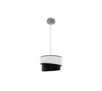 Abrila Hara Cromo/Blanco-Negro - Colgante Moderno 1Xe27 35 Cm