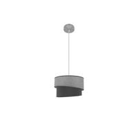 Colgante hara 1xe27 niquel/gris regx35x35 cm
