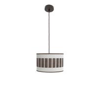 Colgante ivanna 1xe27 marron/blanco-oxido regx30x30 cm