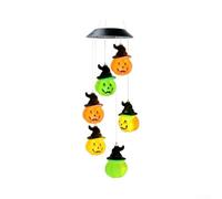 Colgante LED Solar Atmosférico para fiesta Terror Colgante LED | solar autónoma, para carga diurna, iluminación nocturna automática, eco-amigable, sin baterías(Pumpkin)