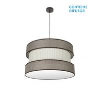 Abrila Home Marrón/Beis-Marrón - Colgante Moderno 3Xe27 60 Cm