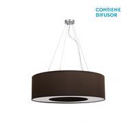 Abrila Haiti Marrón / Cromo - Colgante Moderno 4Xe27 65 Cm