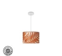 Colgante moda 1xe27 blanco/hoja caldera regx30x30cm