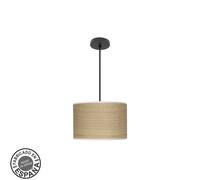 Colgante moda 1xe27 negro/cañizo claro regx30x30