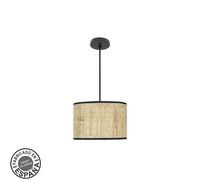 Colgante moda 1xe27 negro/cañizo oscuro regx30x30