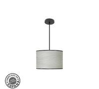 Colgante moda 1xe27 negro/surco gris regx30x30cm