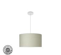 Colgante moda 2xe27 blanco/cañizo blanco regx40x40cm c/difusor