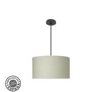 Colgante moda 2xe27 negro/cañizo blanco regx40x40 c/difusor