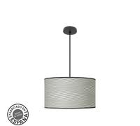 Colgante moda 2xe27 negro/surco gris regx40x40cm c/difusor