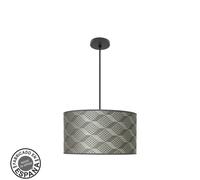 Colgante moda 2xe27 negroetris gris regx40x40cm c/difusor