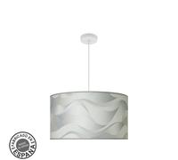 Colgante moda 3xe27 blanco/ola gris regx50x50cm c/difusor