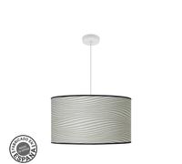 Colgante moda 3xe27 blanco/surco gris regx50x50cm c/difusor