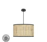 Abrila Moda Negro/Cañizo Oscuro - Colgante Moderno 3Xe27 50 Cm
