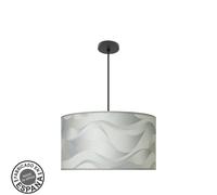 Colgante moda 3xe27 negro/ola gris regx50x50cm c/difusor